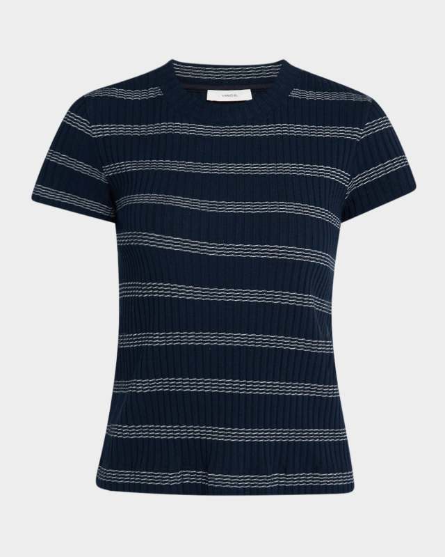 Stripe Short-Sleeve Crewneck T